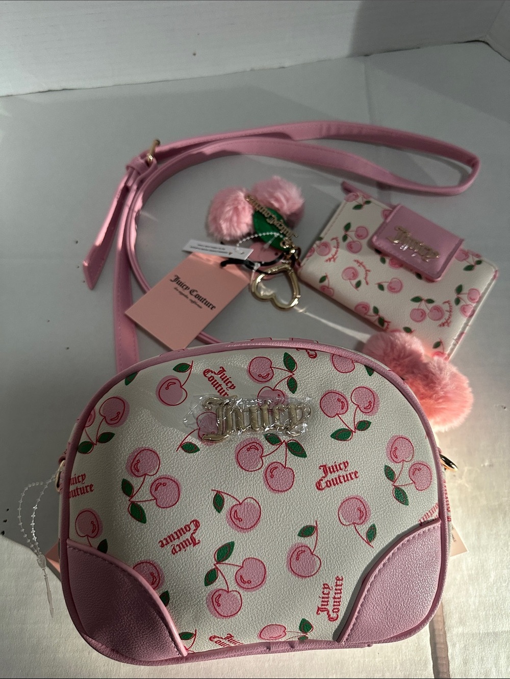 🍒 NWT Juicy Couture Cherry Girl Crossbody & Wallet Set -Rare Y2K Viral Find! - Picture 14 of 16